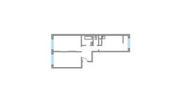Планировка 2-комнатной квартиры, 54,38 м2