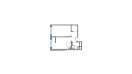 Планировка 2-комнатной квартиры, 58,47 м2
