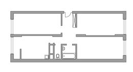 Планировка 3-комнатной квартиры, 72 м2