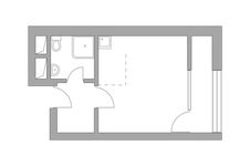 Планировка квартиры студии, 21,96 м2