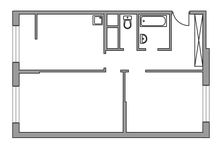 Планировка 2-комнатной квартиры, 54,07 м2