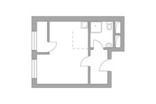 Планировка квартиры студии, 23,88 м2