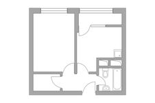 Планировка 1-комнатной квартиры, 31,86 м2