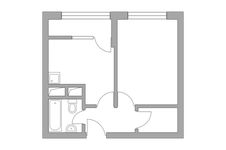 Планировка 1-комнатной квартиры, 31,38 м2