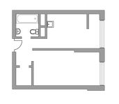 Планировка 1-комнатной квартиры, 31,92 м2