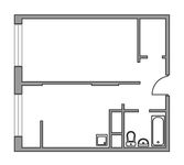 Планировка 1-комнатной квартиры, 34,16 м2
