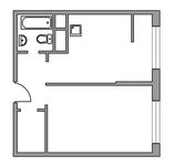 Планировка 1-комнатной квартиры, 34 м2
