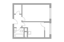 Планировка 1-комнатной квартиры, 36,46 м2
