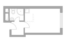 Планировка квартиры студии, 20,18 м2
