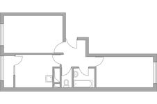 Планировка 2-комнатной квартиры, 50,97 м2