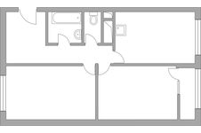 Планировка 2-комнатной квартиры, 54,03 м2
