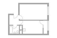 Планировка 1-комнатной квартиры, 40,14 м2