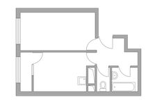 Планировка 1-комнатной квартиры, 36,09 м2