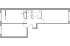 Планировка 2-комнатной квартиры, 51,2 м2