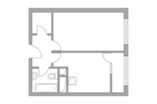 Планировка 1-комнатной квартиры, 34,06 м2