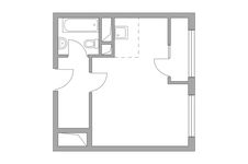 Планировка квартиры студии, 31,99 м2