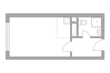 Планировка квартиры студии, 23,35 м2