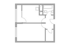 Планировка 1-комнатной квартиры, 36,75 м2