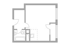 Планировка квартиры студии, 31,99 м2