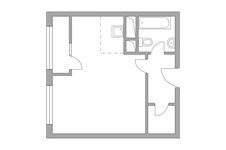 Планировка квартиры студии, 31,19 м2