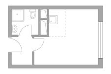 Планировка квартиры студии, 19,82 м2