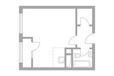 Планировка квартиры студии, 31,83 м2