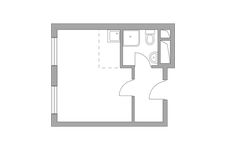 Планировка квартиры студии, 22,72 м2