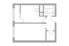 Планировка 1-комнатной квартиры, 34,03 м2