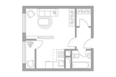 Планировка квартиры студии, 32,23 м2
