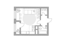 Планировка квартиры студии, 31,6 м2