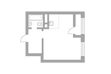 Планировка квартиры студии, 31,99 м2
