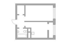 Планировка 1-комнатной квартиры, 33,56 м2