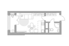 Планировка квартиры студии, 24,41 м2