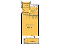 Планировка квартиры студии, 24,55 м2
