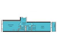 Планировка 2-комнатной квартиры, 48,89 м2