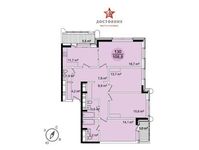 Планировка 4-комнатной квартиры, 108,8 м2