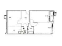 Планировка 2-комнатной квартиры, 67,19 м2