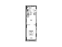 Планировка квартиры студии, 28,21 м2