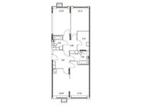 Планировка 3-комнатной квартиры, 84,86 м2