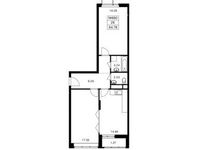 Планировка 2-комнатной квартиры, 64,78 м2