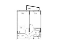 Планировка 1-комнатной квартиры, 40,89 м2