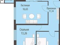 Планировка 3-комнатной квартиры, 72,25 м2