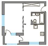 Планировка 1-комнатной квартиры, 36,2 м2