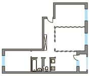 Планировка 3-комнатной квартиры, 68,6 м2