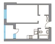 Планировка 3-комнатной квартиры, 70,6 м2