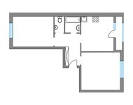 Планировка 2-комнатной квартиры, 60,3 м2