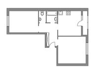 Планировка 2-комнатной квартиры, 60 м2