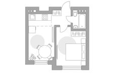 Планировка 2-комнатной квартиры, 40,2 м2