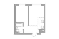 Планировка 2-комнатной квартиры, 38,5 м2