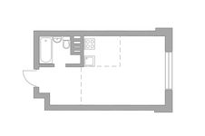 Планировка квартиры студии, 28,8 м2